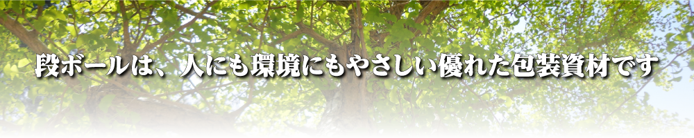 段ボールは、人にも環境にもやさしい優れた包装資材です